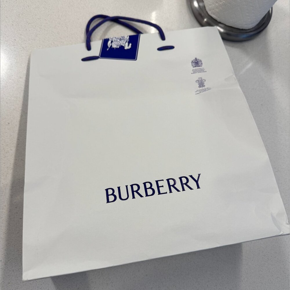 Large Burberry Paper Shopping Bag